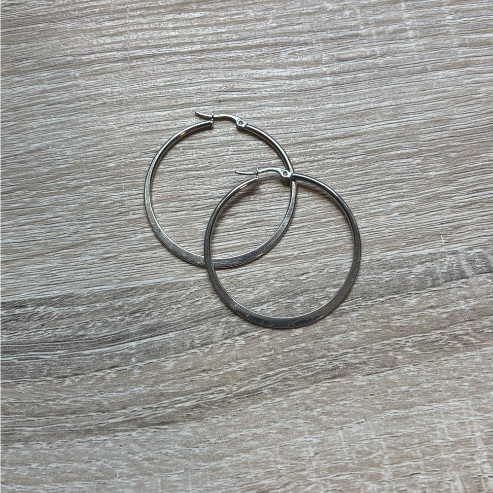 Elegant Silver Hoop Earrings